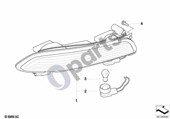 BMW 6 E63 E64 galinis žibintas bamperyje; ... - 2007.08 – schema