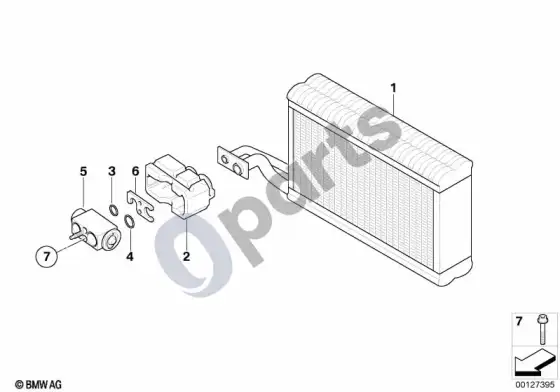 BMW 6 E63 E64 garintuvas / išsiplėtimo vožtuvas – schema