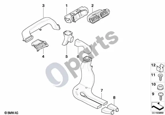BMW 6 E63 E64 oro kanalas – schema