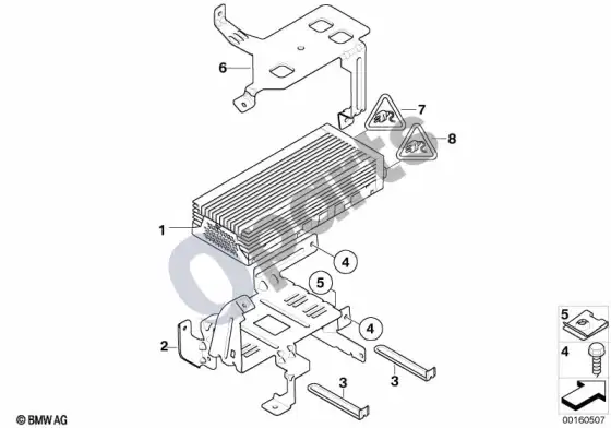 BMW 6 E63 E64 stiprintuvas / laikiklis – schema