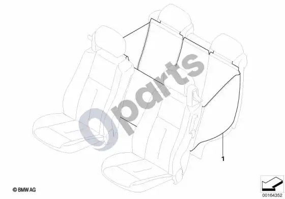 BMW 6 E63 E64 universalus apsauginis galinis dangtelis – schema
