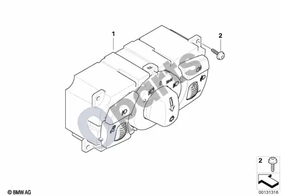 BMW 6 E63 E64 žibintų valdymo blokas – schema