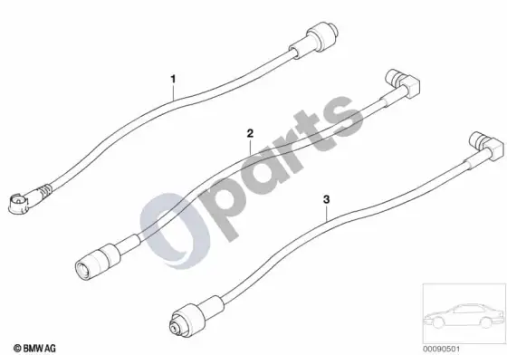 BMW 7 E38 antenos kabelis, garso/vaizdo – schema