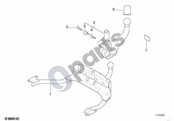 BMW 7 E38 atskiros vilkimo kablio dalys – schema