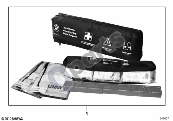 BMW 7 E38 avarinis krepšys – schema