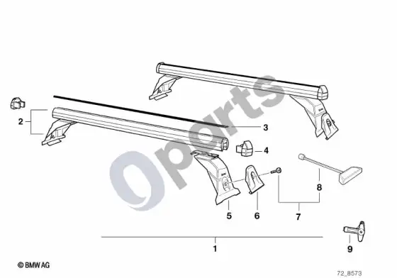 BMW 7 E38 bazinė atramos sistema – schema