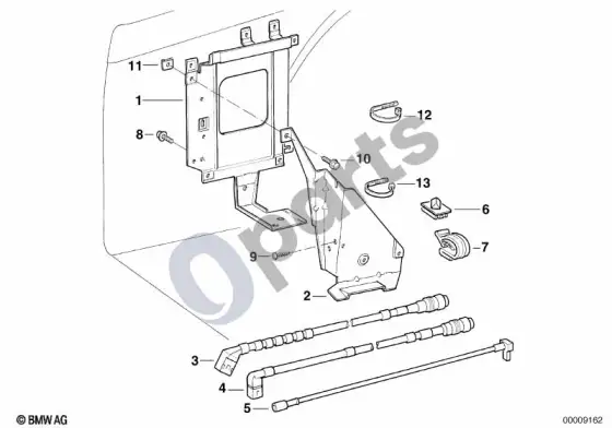 BMW 7 E38 CD-6 keitiklio atskiri komponentai – schema