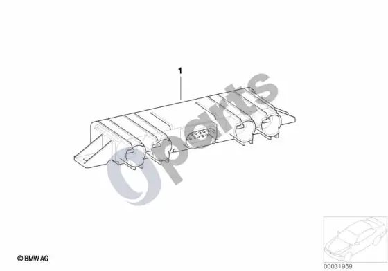BMW 7 E38 katalizatoriaus valdymo blokas; 1998.09 - ... – schema