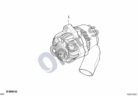BMW 7 E38 generatorius – schema