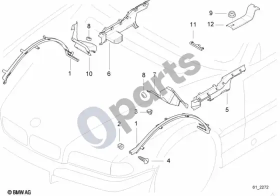 BMW 7 E38 kabelio apdanga – schema