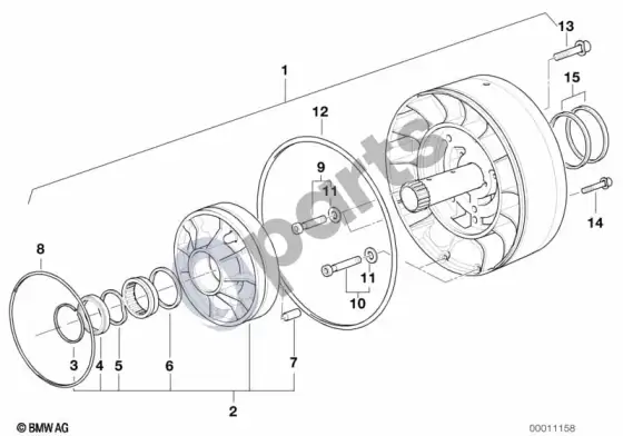BMW 7 E38 A5S560Z tepimo sistema – schema