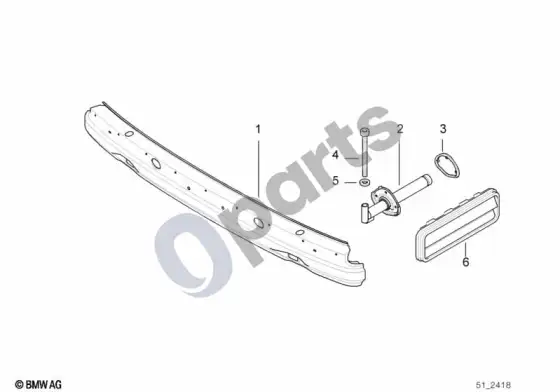 BMW 7 E38 galinis laikiklis – schema