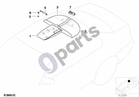 BMW 7 E38 ginklo dėžė – schema