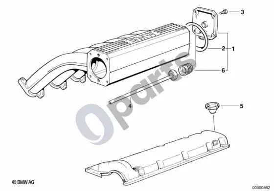 BMW 7 E38 karterio vėdinimas – schema