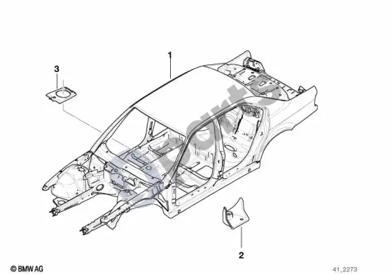 BMW 7 E38 kėbulo karkasas – schema