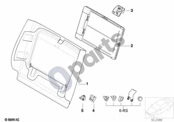 BMW 7 E38 apatinis galinis universalus skydas; 1995.09 - ... – schema