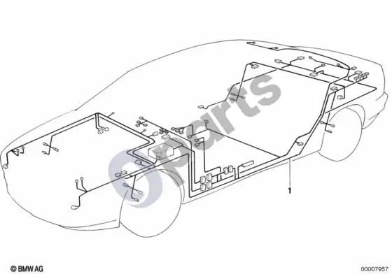 BMW 7 E38 pagrindinė laidų pynė; ... - 2000.03 – schema