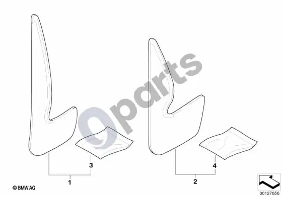 BMW 7 E38 purvasaugiai – schema