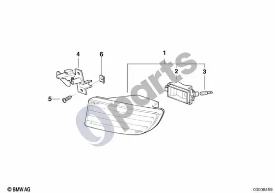 BMW 7 E38 rūko žibintai – schema