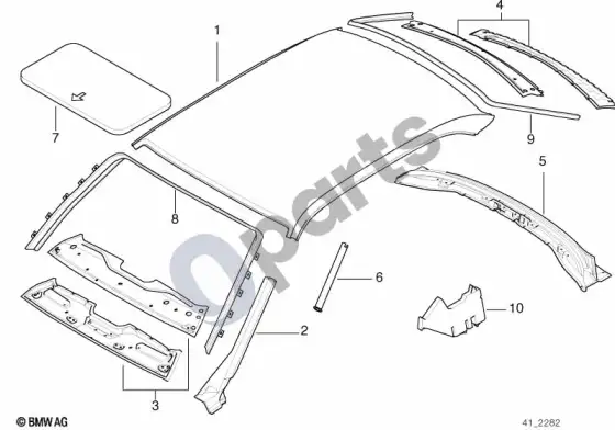 BMW 7 E38 stogas – schema