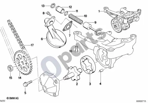BMW 7 E38 tepimo sistema / alyvos siurblys su pavara; ... - 1998.09 – schema
