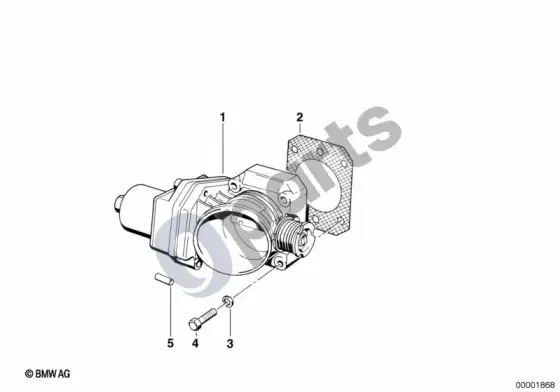 BMW 7 E38 droselinė sklendė, komplektas eml – schema
