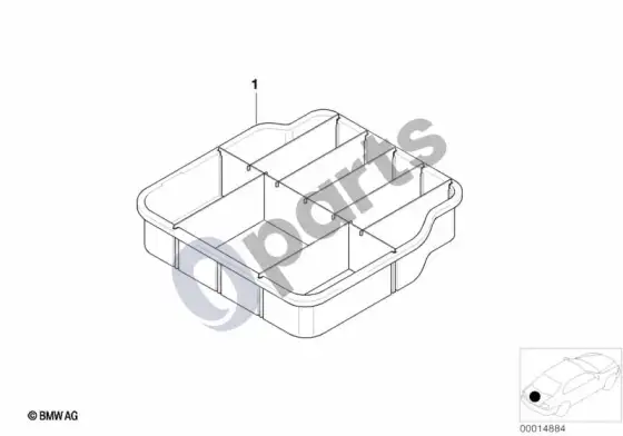 BMW 7 E38 universalus bagažinės dugnas – schema