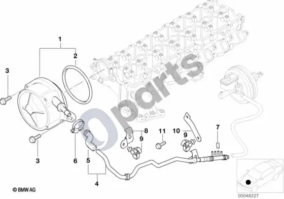 BMW 7 E38 vakuuminis siurblys su vamzdeliais; ... - 2000.08 – schema