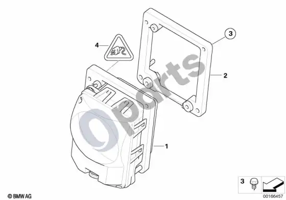 BMW 7 E65 E66 ACC jutiklis – schema