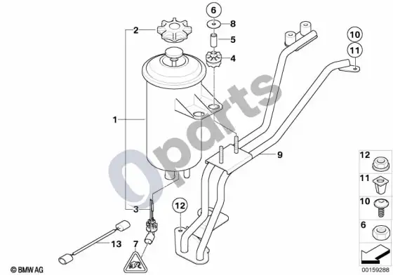 BMW 7 E65 E66 alyvos bakelis / komponentai / dynamic drive – schema