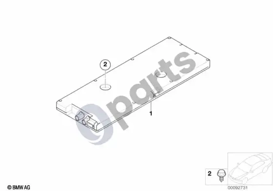 BMW 7 E65 E66 antenos stiprintuvas, diversity – schema