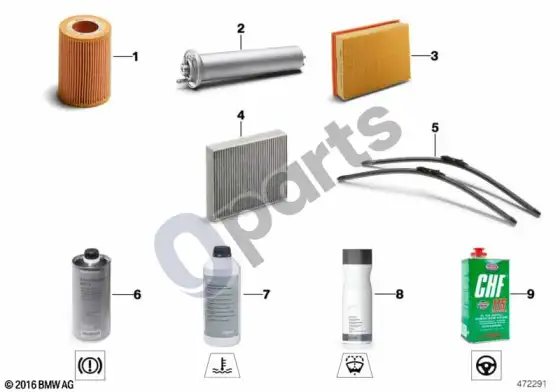BMW 7 E65 E66 aptarnavimas, variklio alyva / patikra – schema