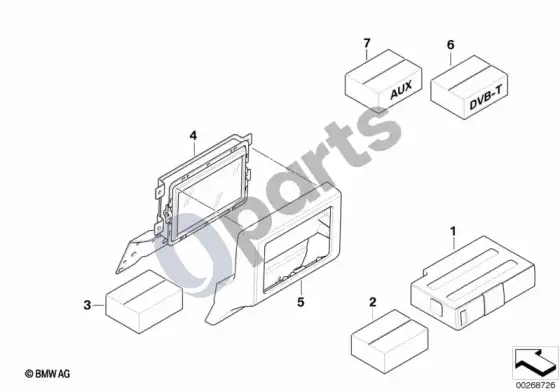 BMW 7 E65 E66 atsarginės dalys, dvd-advanced – schema