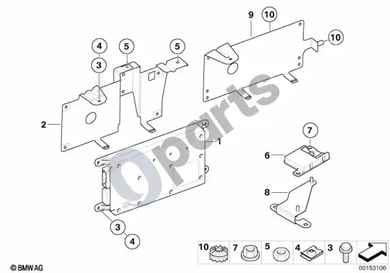BMW 7 E65 E66 atskiros dalys, SA 638, bagažinė; ... - 2005.09 – schema