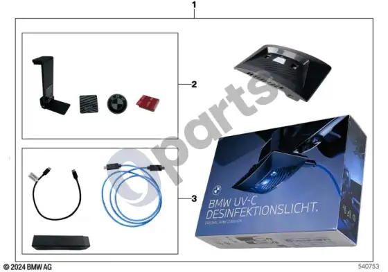BMW 7 E65 E66 BMW UV-C dezinfekavimo lemputė – schema