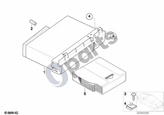 BMW 7 E65 E66 CD keitiklis – schema