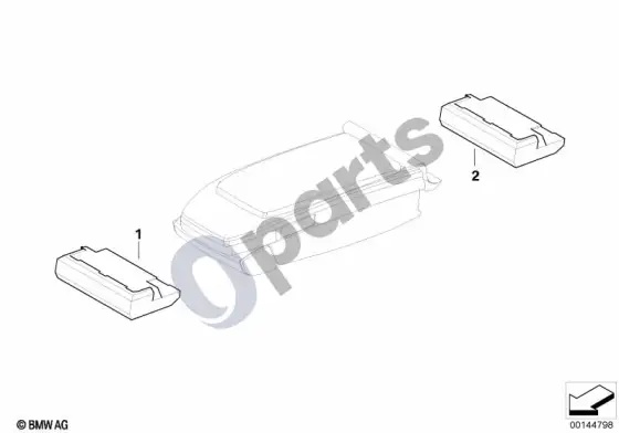 BMW 7 E65 E66 centrinės konsolės/porankio valdymo blokas – schema