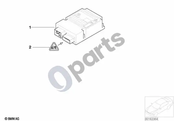 BMW 7 E65 E66 centrinis šliuzo modulis – schema