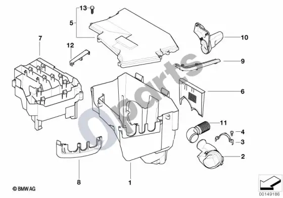 BMW 7 E65 E66 valdymo bloko dėžė – schema