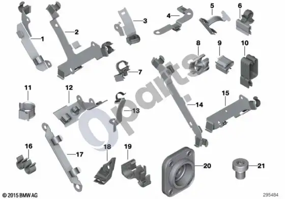 BMW 7 E65 E66 įvairios smulkios detalės – schema