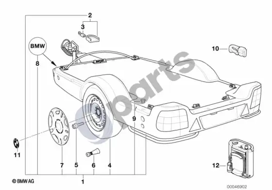 BMW 7 E65 E66 etiketė – schema