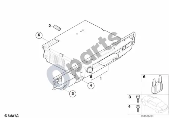 BMW 7 E65 E66 garso sistemos valdiklis CC – schema