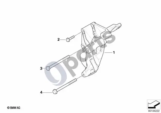 BMW 7 E65 E66 generatoriaus ttvirtinimo detalės; 2005.03 - ... – schema