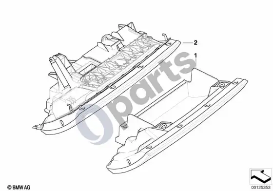 BMW 7 E65 E66 individual daiktadėžė, oda; 2002.09 - ... – schema