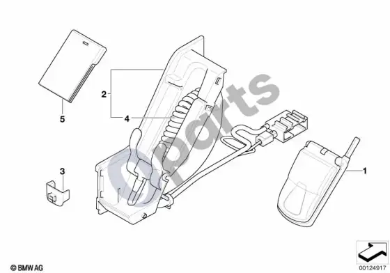 BMW 7 E65 E66 individual dalys, mobiliojo telefono centrinė konsolė; 2003.03 - 2005.03 – schema