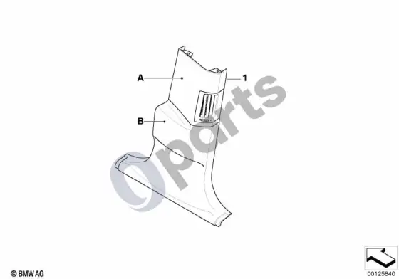 BMW 7 E65 E66 individuali b statramsčio apatinė apdailos plokštė; 2002.09 - 2005.03 – schema