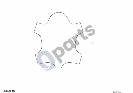 BMW 7 E65 E66 merino oda, parduodama metrais – schema