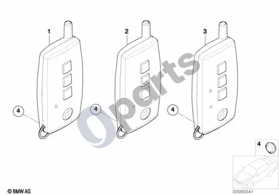 BMW 7 E65 E66 nešiojamas siųstuvas – schema