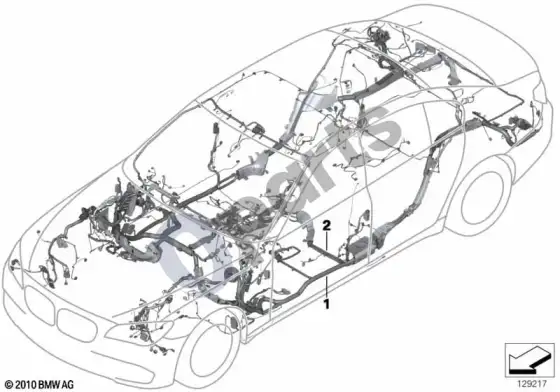 BMW 7 E65 E66 pagrindinis laidų pynimas iki 03/2005; ... - 2005.03 – schema