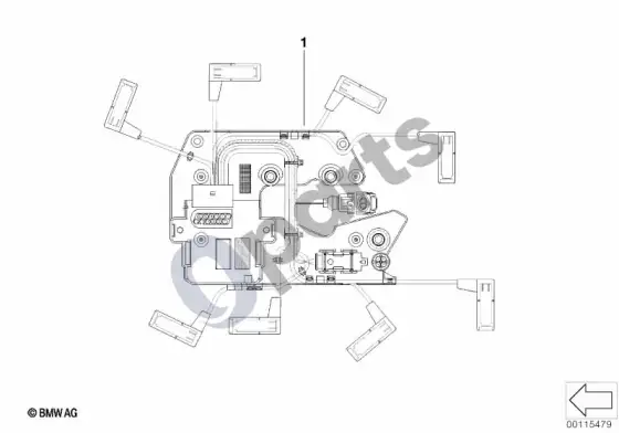 BMW 7 E65 E66 pakaitinimo sistemos laidų pynė; ... - 2005.03 – schema